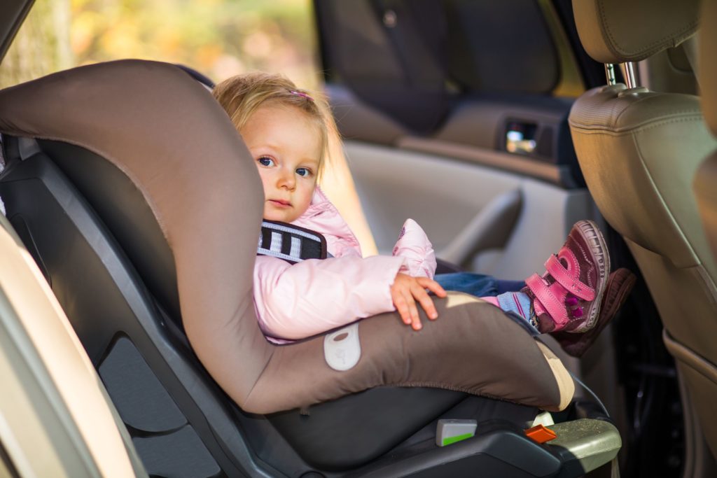 16115680 - infant baby girl in car seat