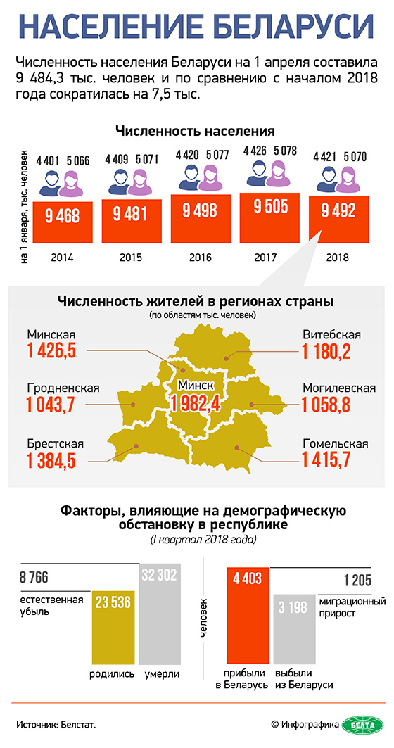 Население Беларуси (инфографика)