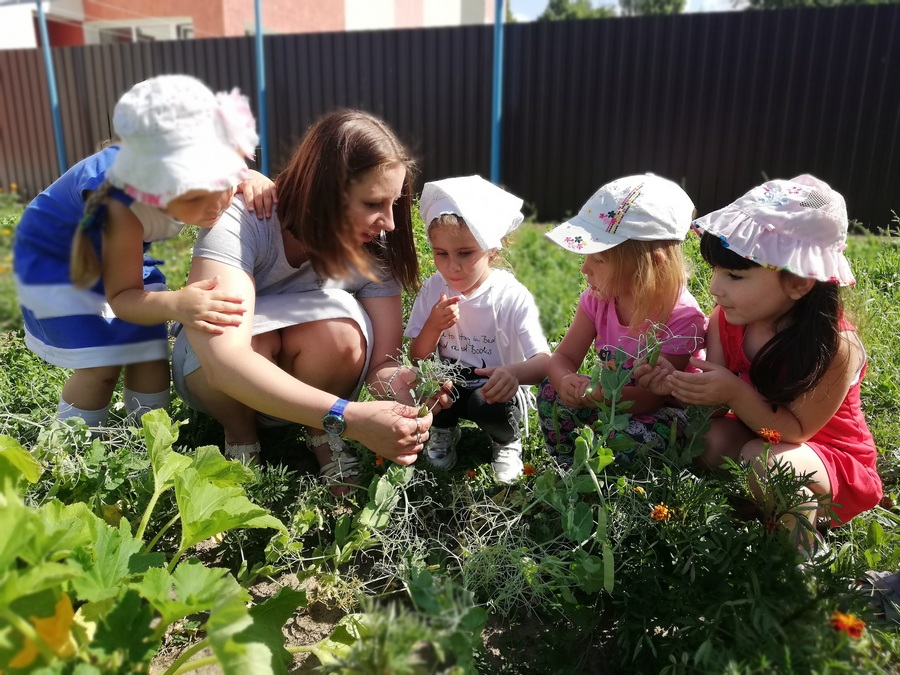 Дошкольники из Мышкович приучаются ухаживать за мини-огородом