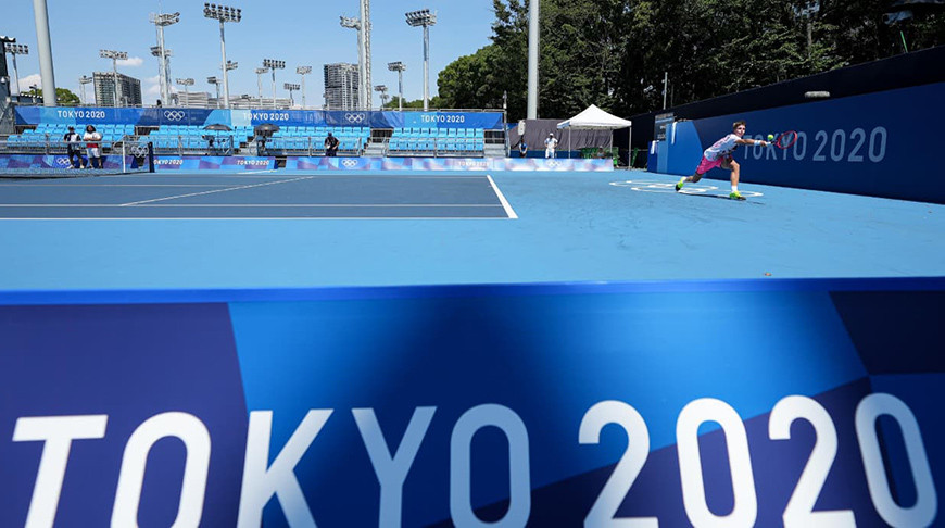 Белорусские теннисисты провели первые тренировки на олимпийских кортах Токио