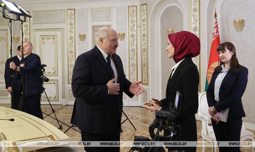 Александр Лукашенко дал интервью турецкой телерадиокомпании TRT